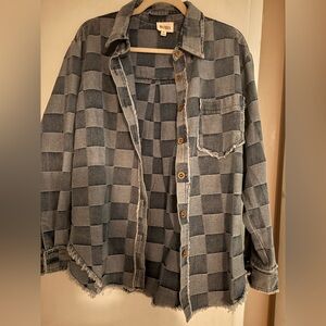 NWOT Bibi brand denim lightweight jacket. Size medium